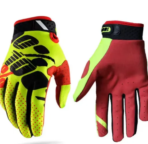 Luva Motocross 100% Amarela Neon Nova - Trilha Bike Cross
