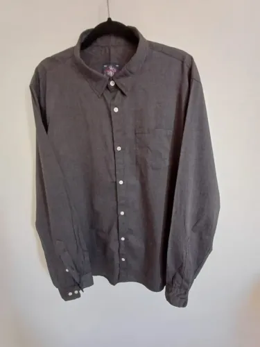 Camisa masculina Taco manga comprida grafite tamanho GGG 100% algodão
