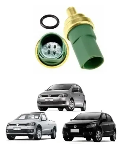 Sensor Temperatura 4 Pinos Verde Vw Fox Polo Gol Kombi Voyage 