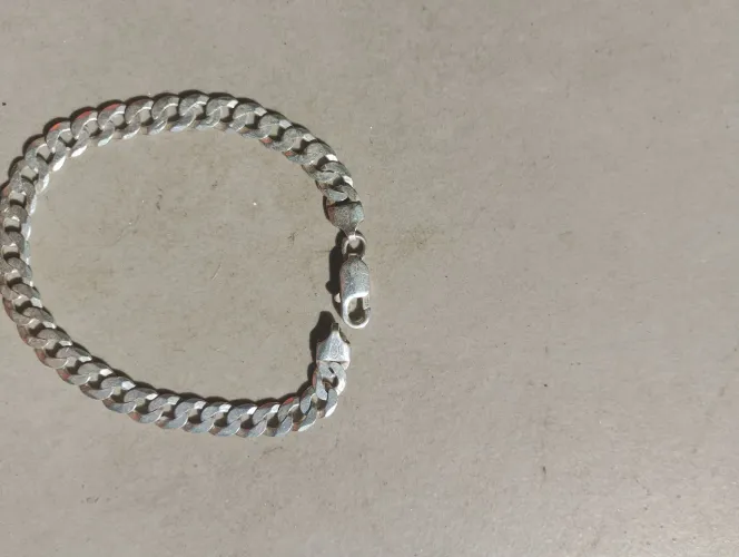 Pulseira prata 925 semi nova top de linha 