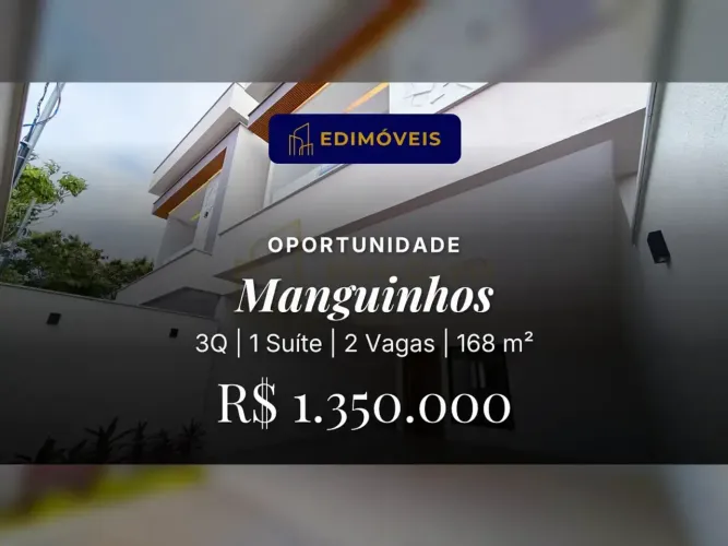 Manguinhos: Linda Casa com Acabamento Superior e Piscina