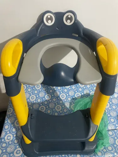 Troninho Infantil Com Escada Assento Redutor Vaso Sanitário