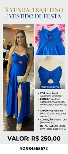 VESTIDO ELEGANTE DE FESTA