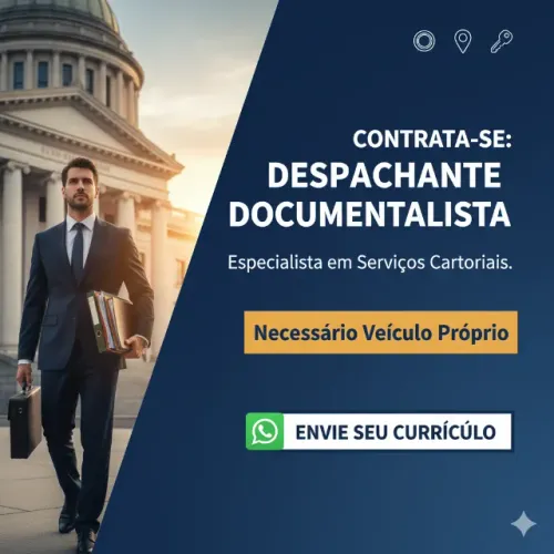 Despachante/Documentalista /Experiência em Serviços  Cartoriais