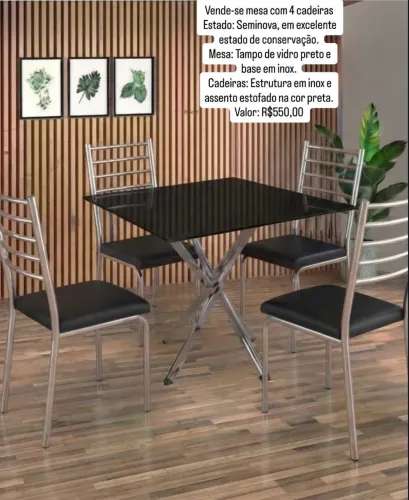 Mesa e cadeiras
