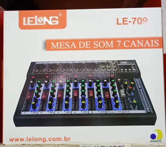 Mesa de som 7 canais nova lacrada