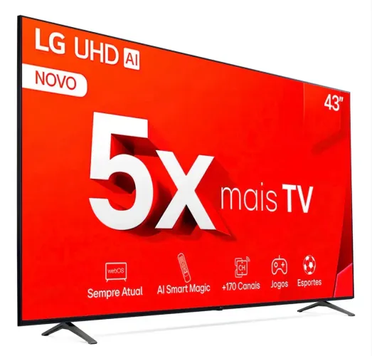 Smart Tv De 43 LG Tu801c 43tu801c0sa Com Tela Led 4k Nova