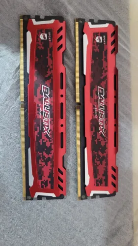 Memória desktop ddr 4 kit 16gb crucial ballistix