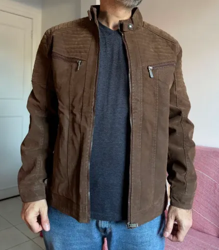 Vendo casaco de couro masculino