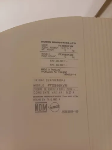 Evaporadora Split Daikin -18000 btus- FTXS50KVM