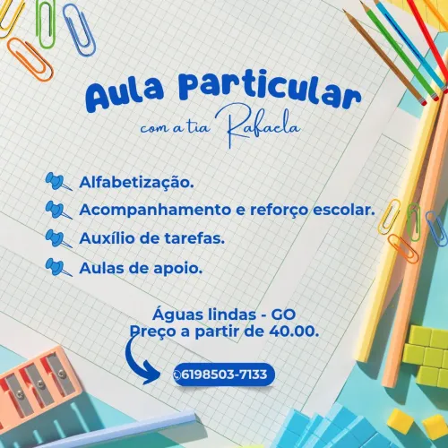 Aula de reforço escolar 1? ao 5 ? ano