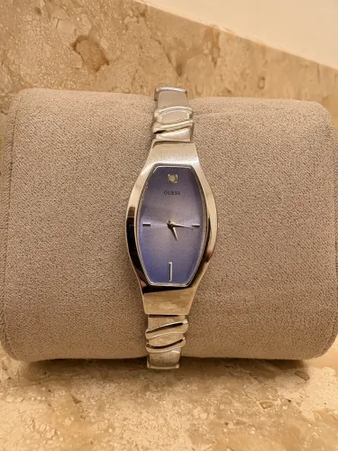 Relógio Guess Feminino Prata Mostrador Azul G75665L Original