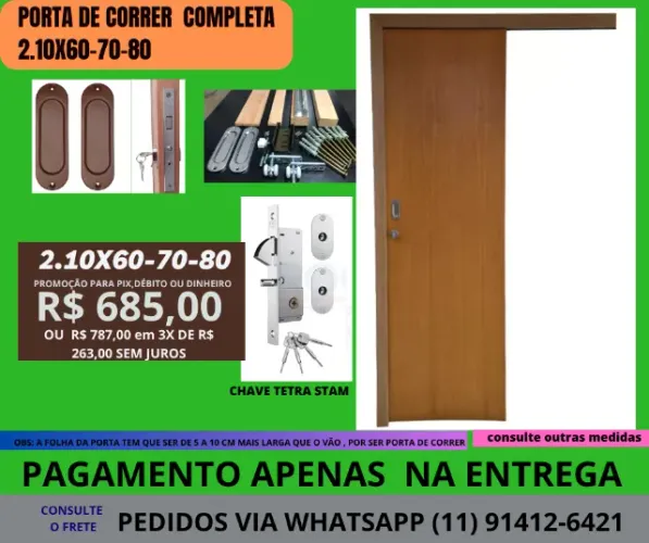 Porta correr modelo BNM2