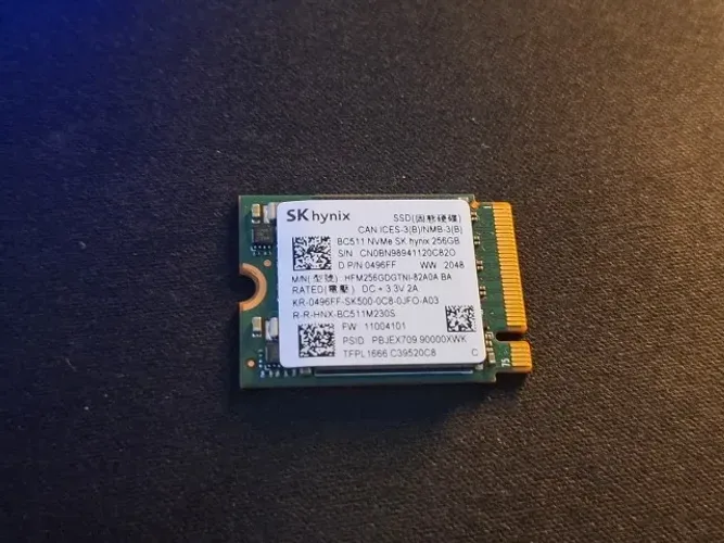 SSD M.2 NVMe 256GB SK Hynix BC511 PCIe 2230 (Steam Deck / ROG Ally / Dell)