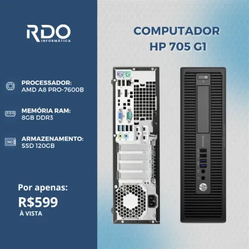 Computador HP 705 G1 08GB SSD 120GB