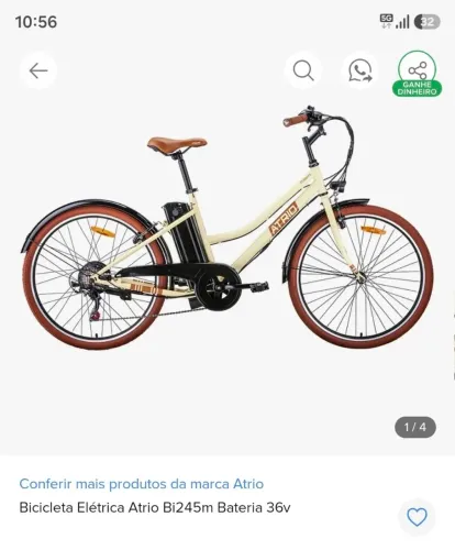Bicicleta elétricazero sem uso
