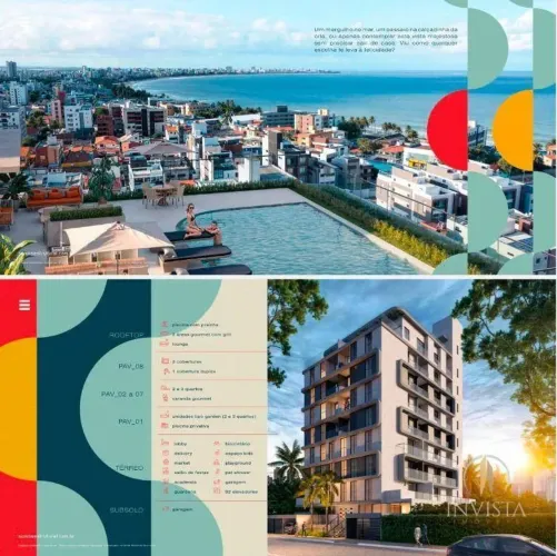 Apartamento com 2 dormitórios, sendo 1 suíte - Bessa com 51,53m2, varanda, sala de estar,