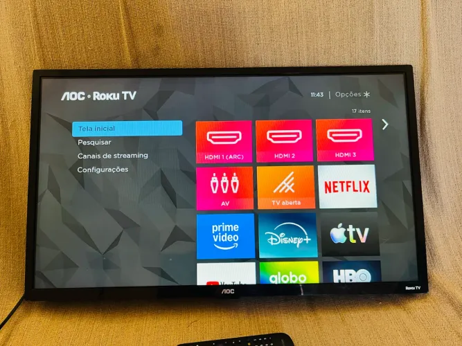 Smart tv 32 polegadas modelo Roku aoc