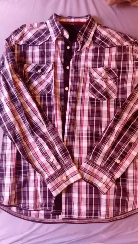 Camisa xadrez manga longa usada