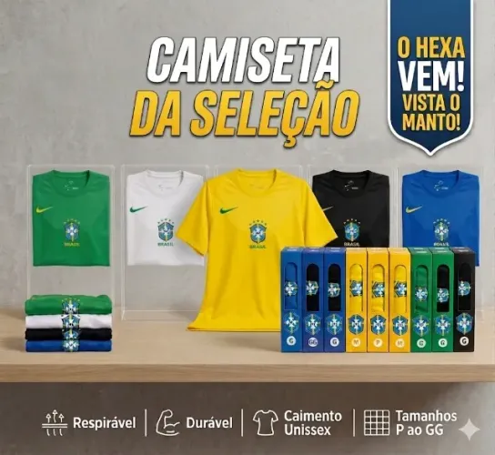 Camisa Camiseta Torcedor Copa Futebol Masculina Unissex