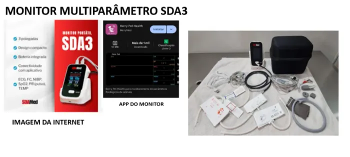MONITOR MULTI PARÂMETRO PORTÁTIL VETERINÁRIO