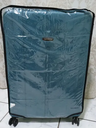 Mala Samsonite original, tam. grande e expansível, com capa protetora da Bagaggio 