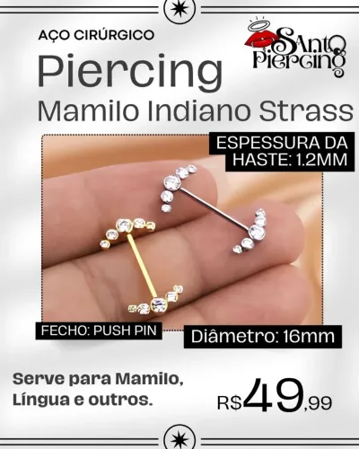 Piercing de Aço Inoxidável I Diversos Modelos