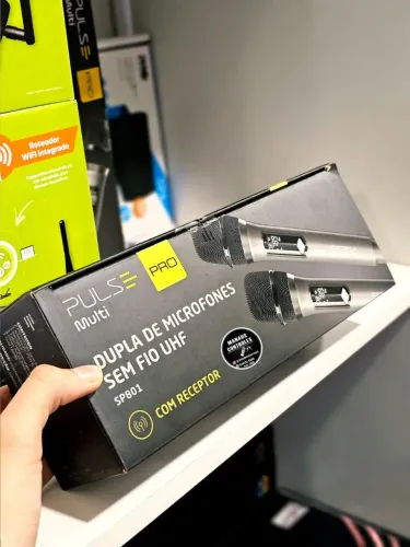 Microfone duplo para caixa de som 