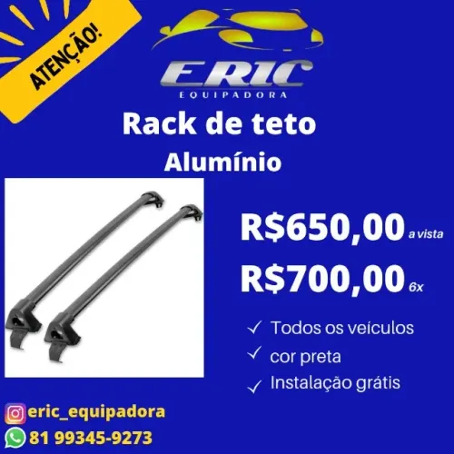 Rack Bagageiro Em Alumínio - Temos Para Todas Marcas e Modelo De Carros