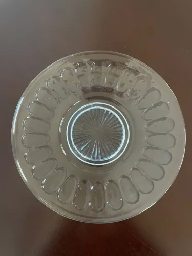 Prato de Bolo Vidro Azul Translúcido - 29 cm, Vintage Elegante