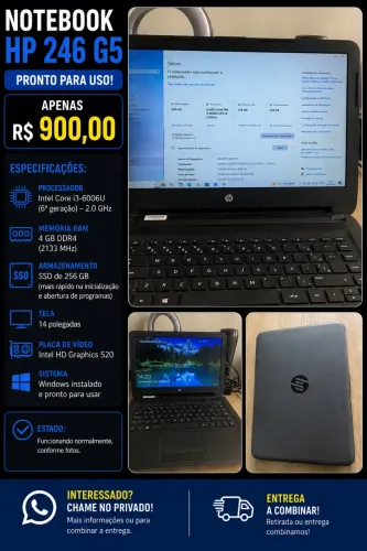 NOTEBOOK HP 246 G5 - PRONTO PARA USO! ?