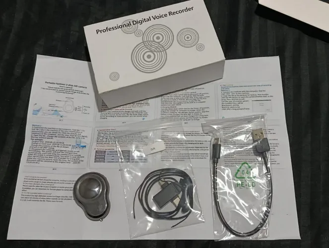 Mini Câmera Chaveiro, U-Disk HD 1080p - 8GB (Nova, na caixa com manual).