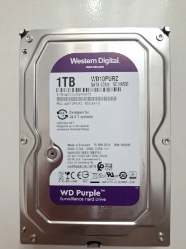 Hd wd 1tb purple novo sem uso