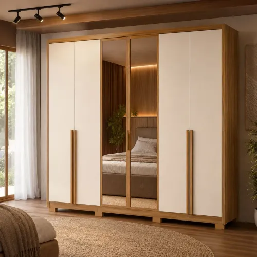 Guarda roupa casal 6 portas super espaçoso ? MDF