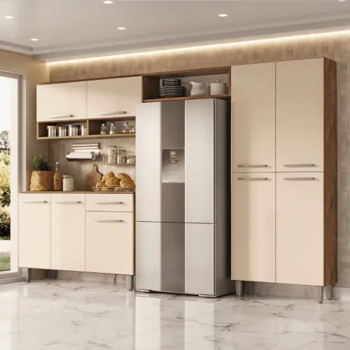 Armário de cozinha compacto na caixa com manual de montagem 