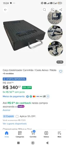 Calço estabilizador de caminhão