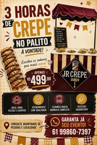 JR CREPE NO PALITO