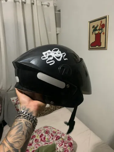 Capacete Pro Tork All Black Viseira Fumê