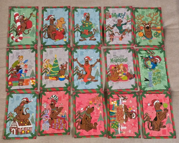15 Cartões Postais Scooby-Doo Dkv. Tema Natal 
