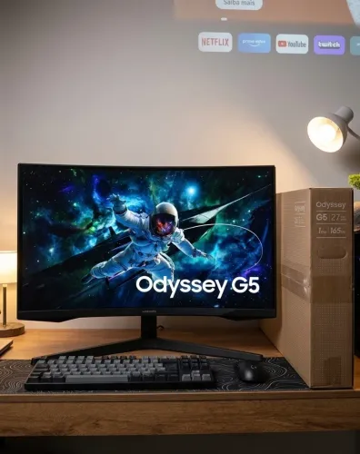 Monitor Gamer Samsung Odyssey G5 27" 165Hz NOVO