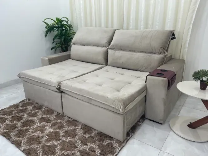 Sofá Retrátil e Reclinável Santorini 250 - Frete Grátis - Receba Amanhã - Promoção!!