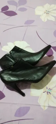 Sapato Bota Couro Preto  39