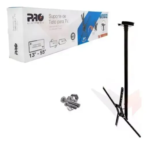 Suporte Tv Lcd/led Proeletronic Pqstat55t 13/55 P/teto Cor Preto