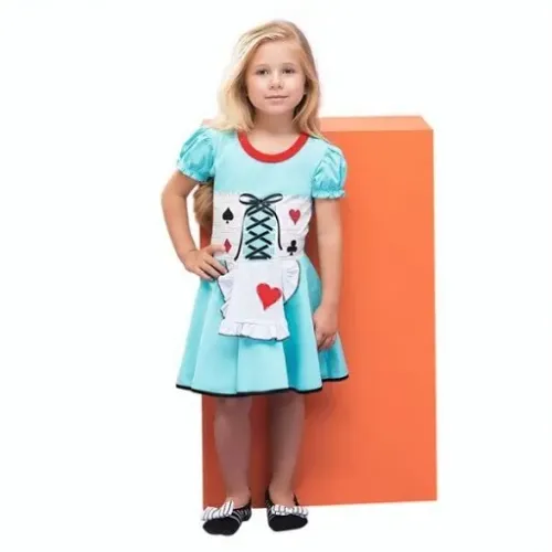 Fantasia Infantil Alice no País das Maravilhas - Tamanho 6 Anos