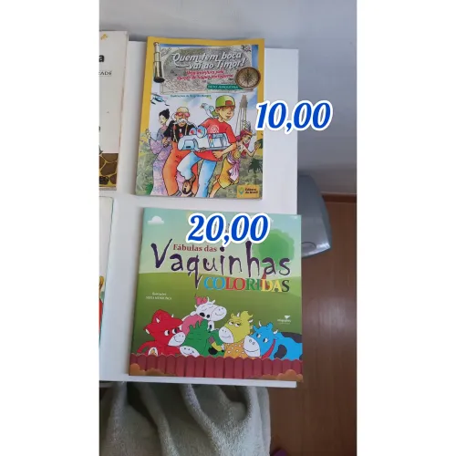 Livros infantis e juvenil - R$15,00 cada - Vaquinhas coloridas e o Quem tem boca vai ...