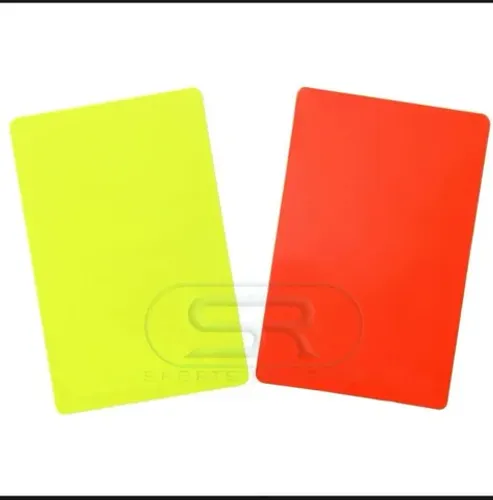 Cartão Árbitro Futebol Fluorescente Oficial 1 Verm. 2 Amar.