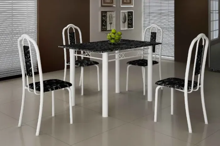 Conj Mesa Luísa 120x75 4Cds Soma Mov Frete Grátis Parcelamos Em Até 12X S/Juros