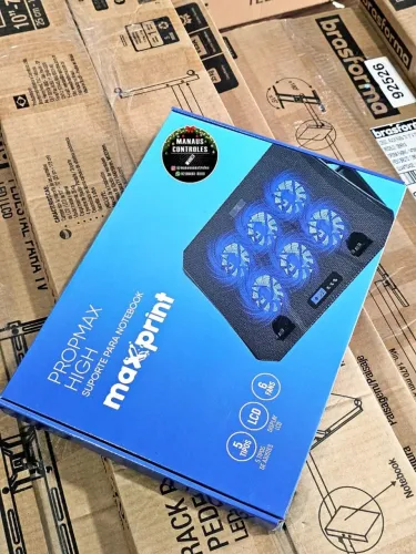 Suporte para notebook cooler 6 ventilação led
