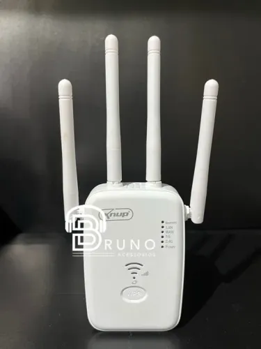 Repetidor de Sinal Wi-Fi Knup - 4 Antenas - Novo