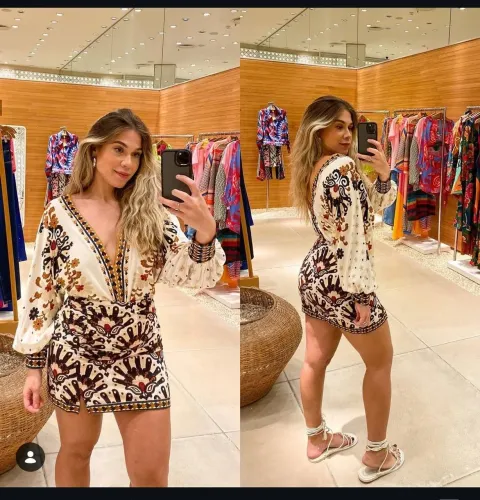 Conjunto Farm Saia P Body PP ambos vestem até um M